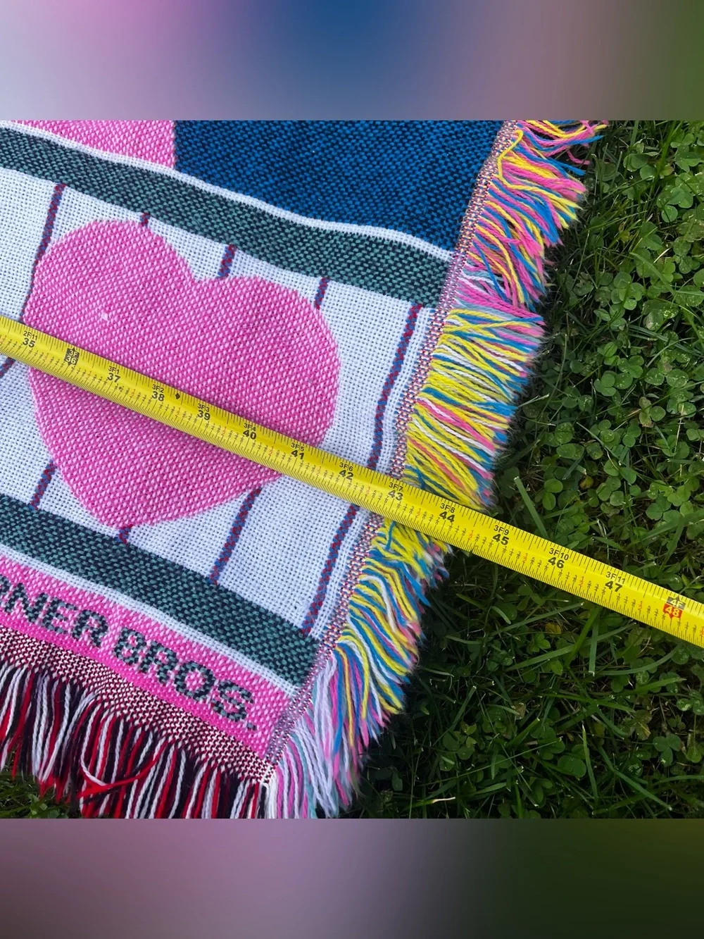 Vintage 1997 Warner Bros. ‘Tweety Bird’ Fringe Heart Blanket